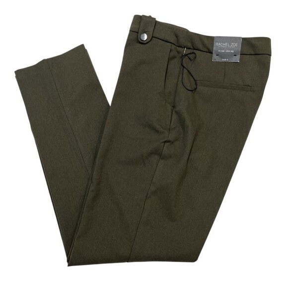 Rachel Zoe Pants Womens 6 Green Hi Rise Slim Leg Jersey Knit Office Capsule - Picture 1 of 11